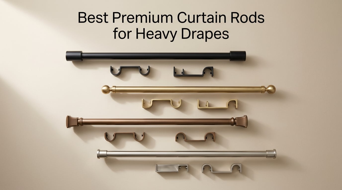 Best Premium Curtain Rods for Heavy Drapes