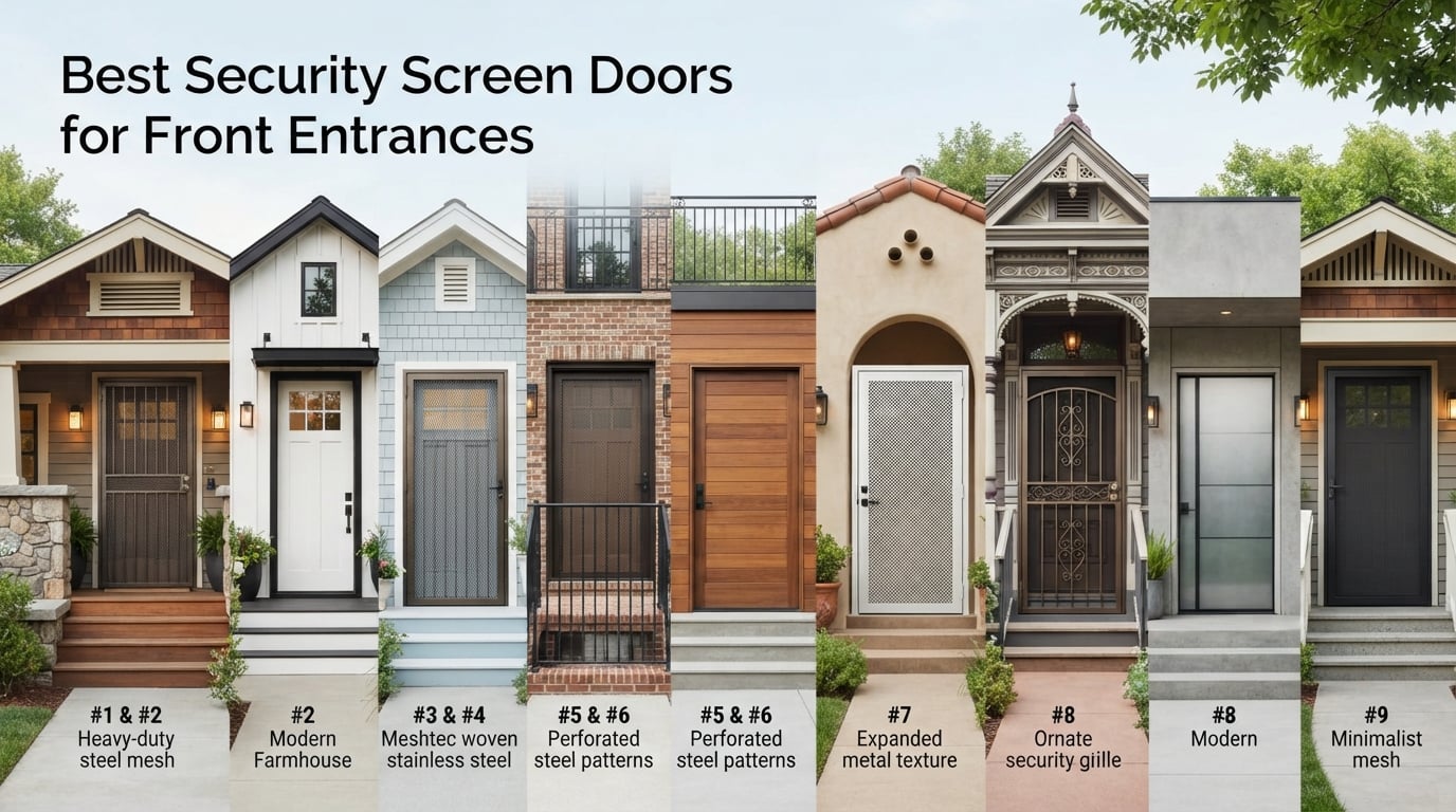 Best Security Screen Doors for Front Entrances